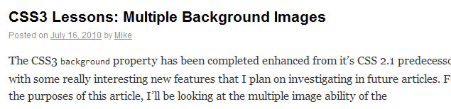 CSS3 Lessons: Multiple Background Images