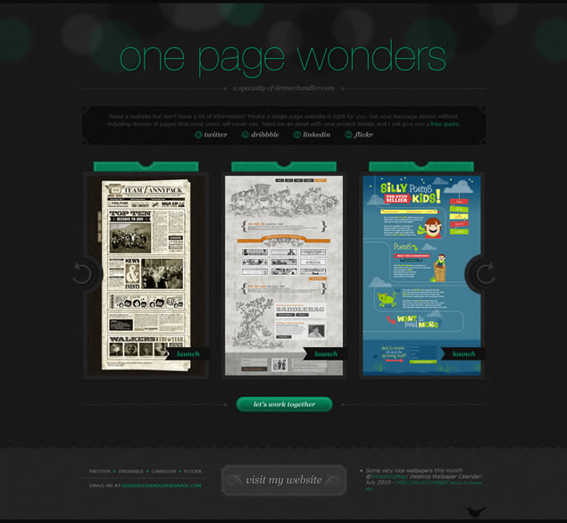 One Page Wonders