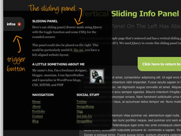 A Sexy Vertical Sliding Panel Using jQuery And CSS3
