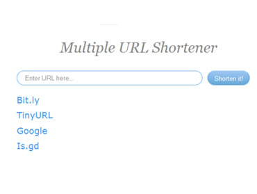 Create A Multiple URL Shortener Page