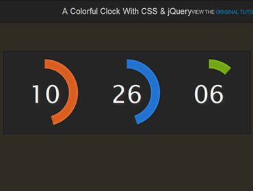 A Colorful Clock With CSS & jQuery