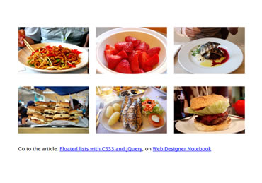 Floated lists with CSS3 and jQuery