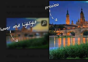 Image Highlighting and Preview with jQuery