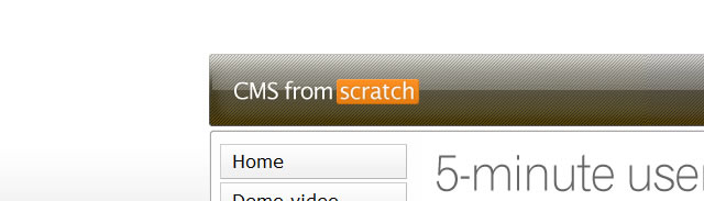 CMS from Scratch
