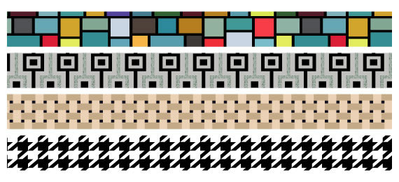 Fabric Inspired Vector Swatches - 4 Patterns (.ai)