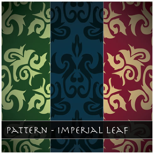 Imperial Leaf Pattern - 3 Patterns (.ai & .png)