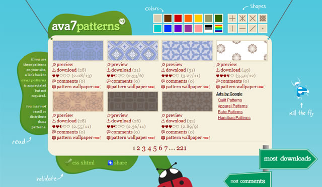 ava7 Patterns - 1546 Free Seamless Background Patterns