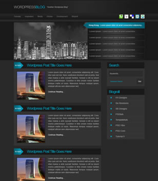 Dark Blog Web Design Layout