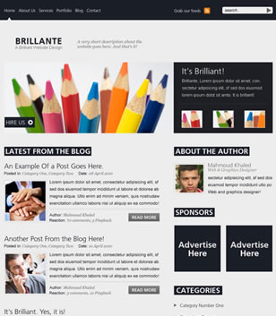 The Brilliante Website Layout
