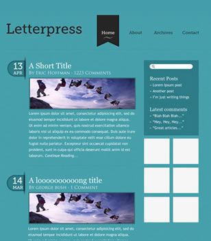 Elegant and Simple Blog Web Layout