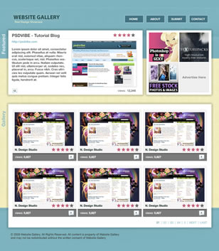 Website Gallery Layout Design
