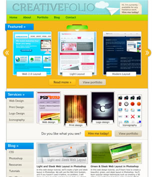 Vibrant Portfolio Web Design