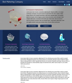 Blue Marketing Company Layout
