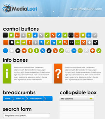 Massive Web UI & Button Set (.psd)