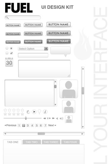 Web UI Wireframe Kit (.psd)