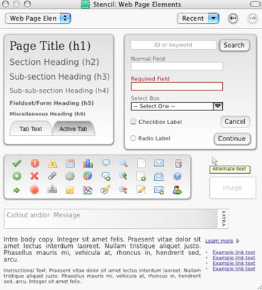 Web Page Elements (for Omnigraffle)