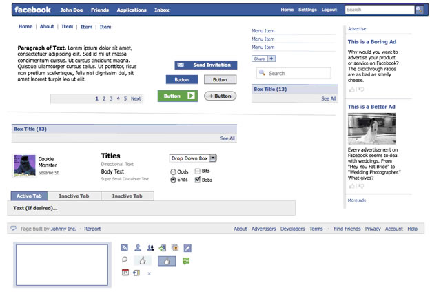 Facebook Applications (Omnigraffle)