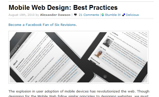 Mobile Web Design: Best Practices