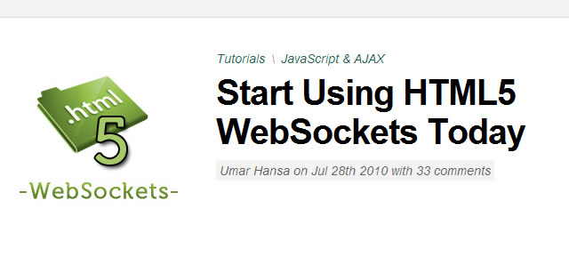 Start Using HTML5 WebSockets Today