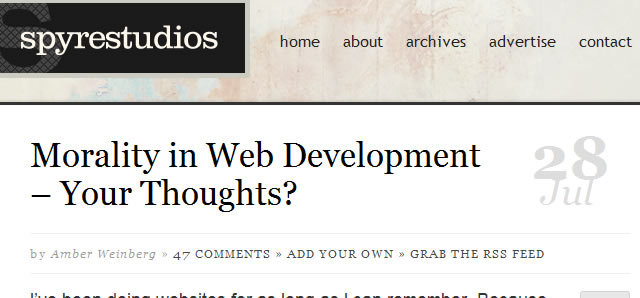 Morality in Web Development – Your Thoughts?