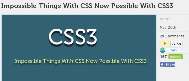 Impossible Things With CSS Now Possible With CSS3