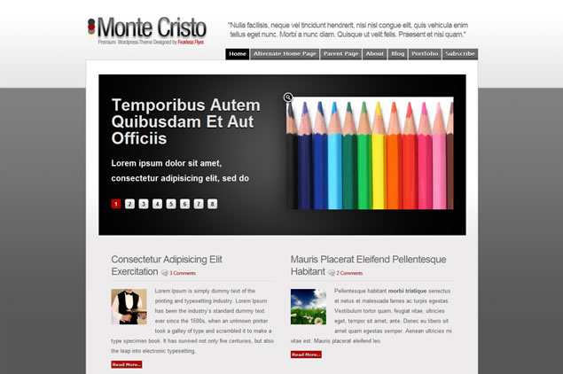 Free High Quality WordPress Theme: Monte Cristo