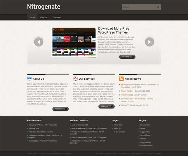 WordPress Theme: Nitrogenate