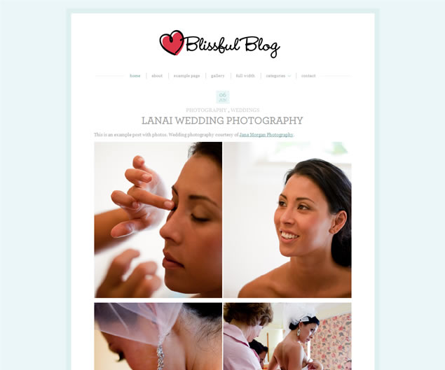 Free WP Theme: Blissful Blog Demo