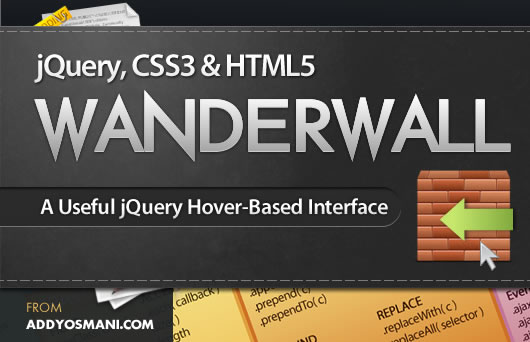 WanderWall – A jQuery, CSS3 & HTML5 Hover-Based Interface
