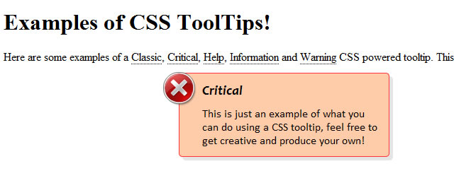 Sexy Tooltips with Just CSS