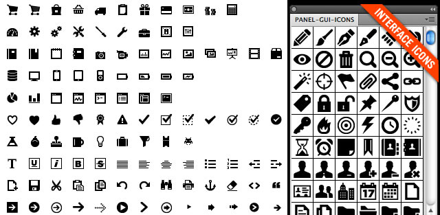 260 Free Vectors Icons (User Interface Design Framework)