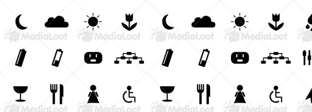 Monochrome Symbols Icon Set