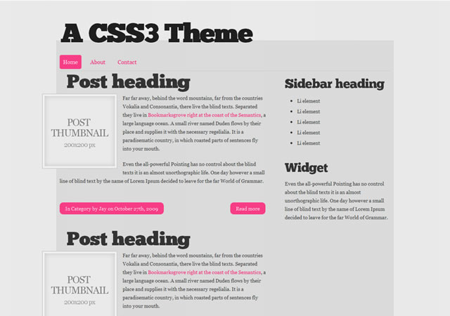 Free HTML5 and CSS3 Theme
