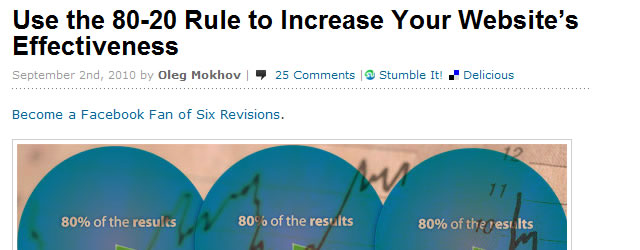 Use the 80-20 Rule to Increase Your Website’s Effectiveness