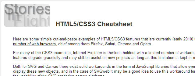 HTML5/CSS3 Cheatsheet