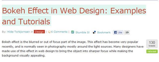 Bokeh Effect in Web Design: Examples and Tutorials