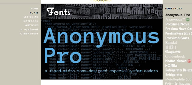 Anonymous Pro - Free Font
