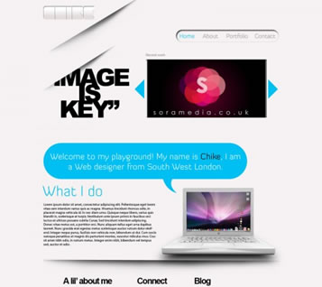 Cool and Clean Portfolio Website Layout