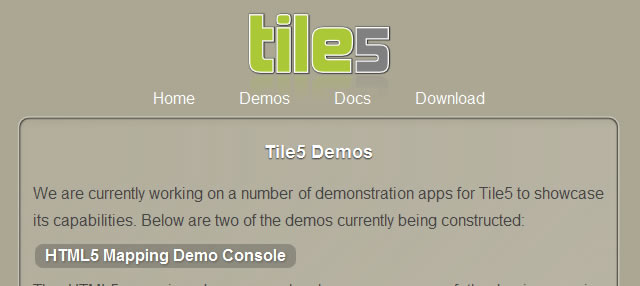 Tile5 - HTML5 Mapping and Tiling