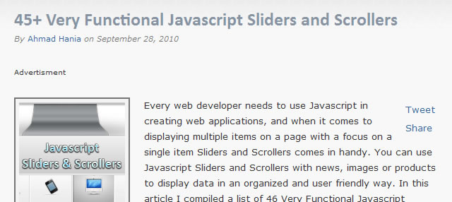 45+ Very Functional Javascript Sliders and Scrollers