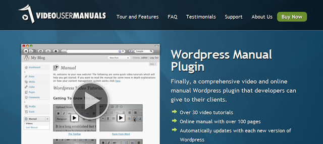 WordPress Manual Plugin - Video Tutorials For Your Clients (Premium)