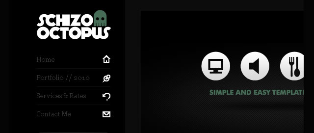 Schizo Octopus Website Template (XHTML+PSD's)