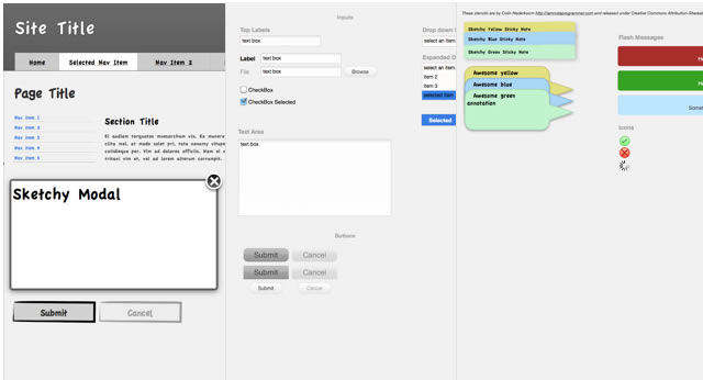 Wireframe Stencils for Keynote (.kth)