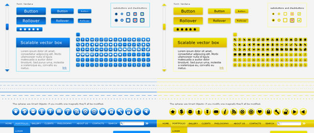Web Kit Interface Layout Pack (.psd & .png)