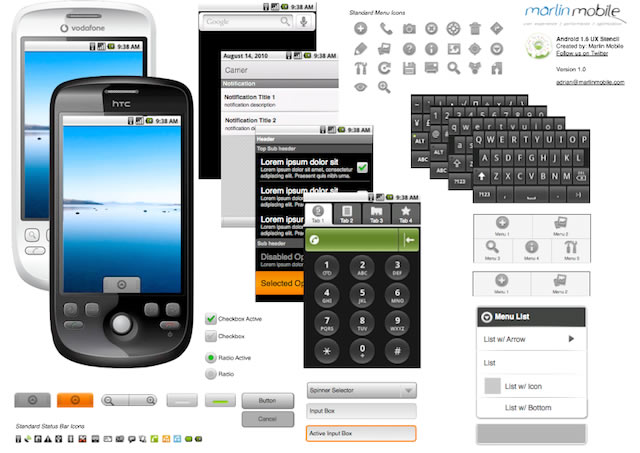 Android Wireframe Tools (Omnigraffle)