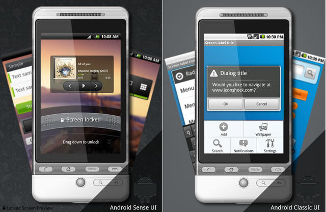 Photoshop Android GUI Set (.psd & .png)