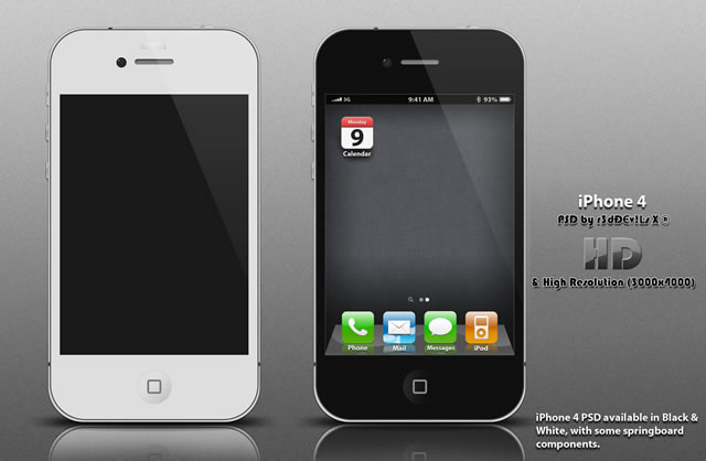 iPhone 4 PSD HD (.psd)