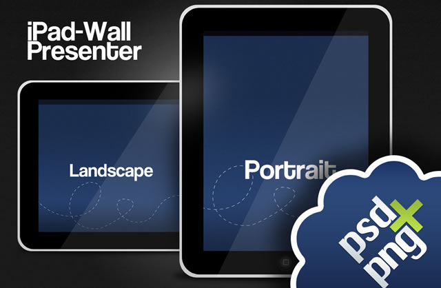 iPad Wall Presenter (.png & .psd)