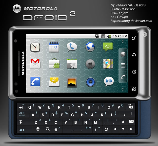 Motorola Droid 2 (.psd)