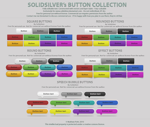 Free Button Collection (.psd)